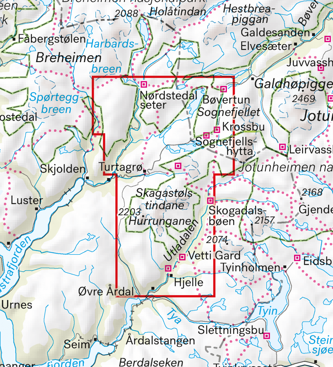 Hurrungane Map 1:25 000 Calazo | Backcountry Books