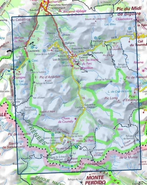 Gavarnie Map | IGN 1748 OT Gavarnie, Luz-Saint-Sauveur, Parc National des Pyrenees | Backcountry Books
