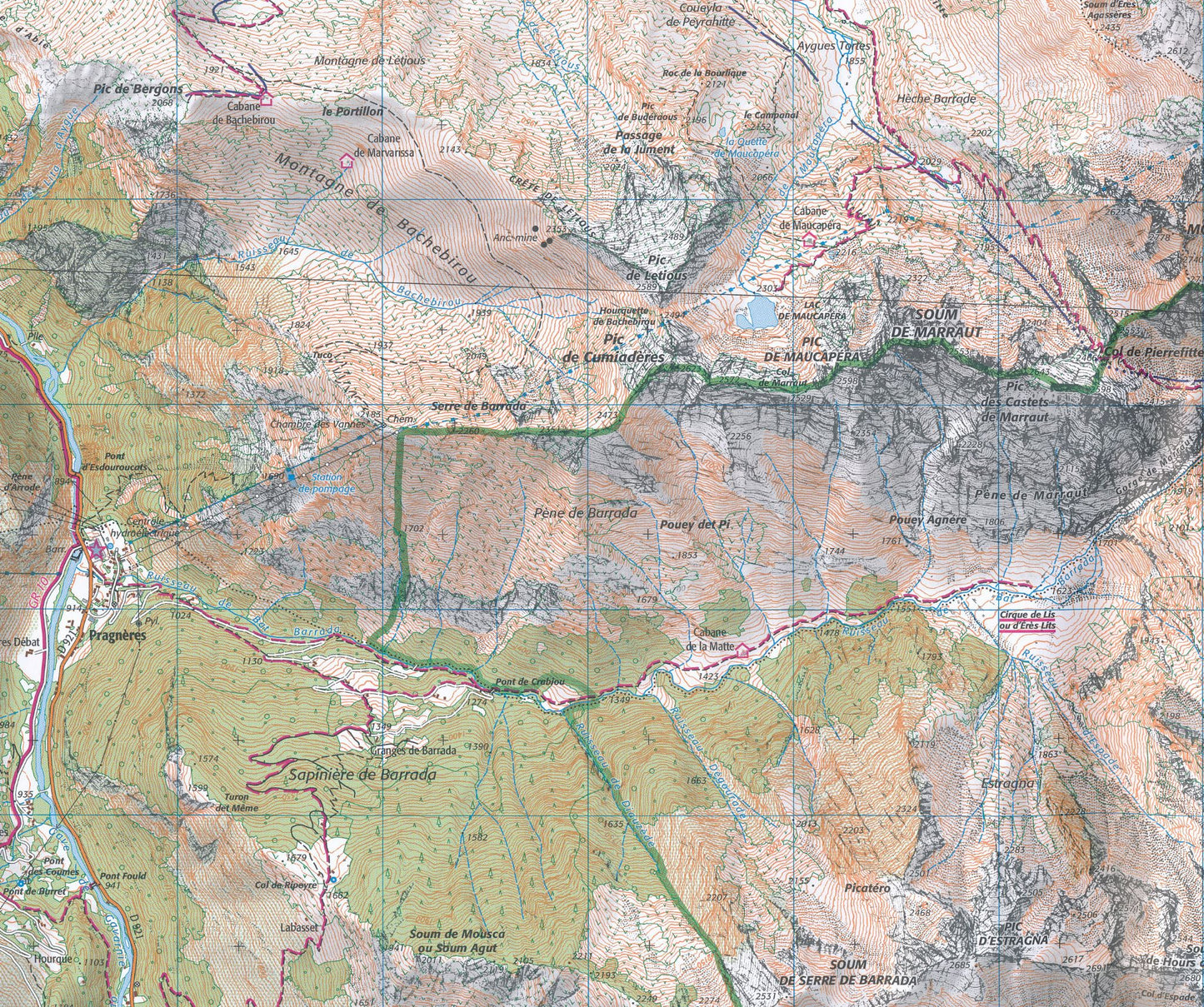 Gavarnie Map | IGN 1748 OT Gavarnie, Luz-Saint-Sauveur, Parc National des Pyrenees | Backcountry Books