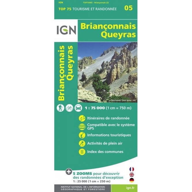 Queyras Map | Brianconnais Queyras Top 75 Hiking Map | Backcountry Books