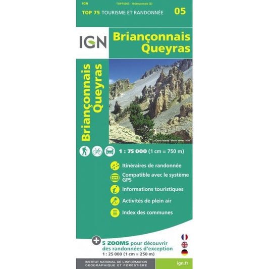 Queyras Map | Brianconnais Queyras Top 75 Hiking Map | Backcountry Books
