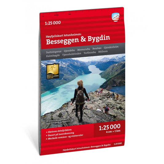 Jotunheimen Map Besseggen and Bygdin | Backcountry Books