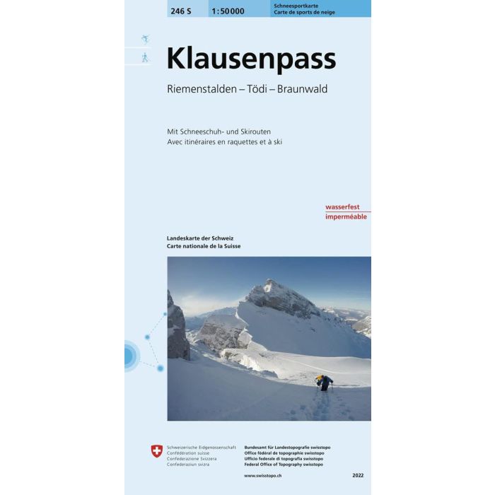 Swisstopo 246S Klausenpass Ski Touring Map | Backcountry Books