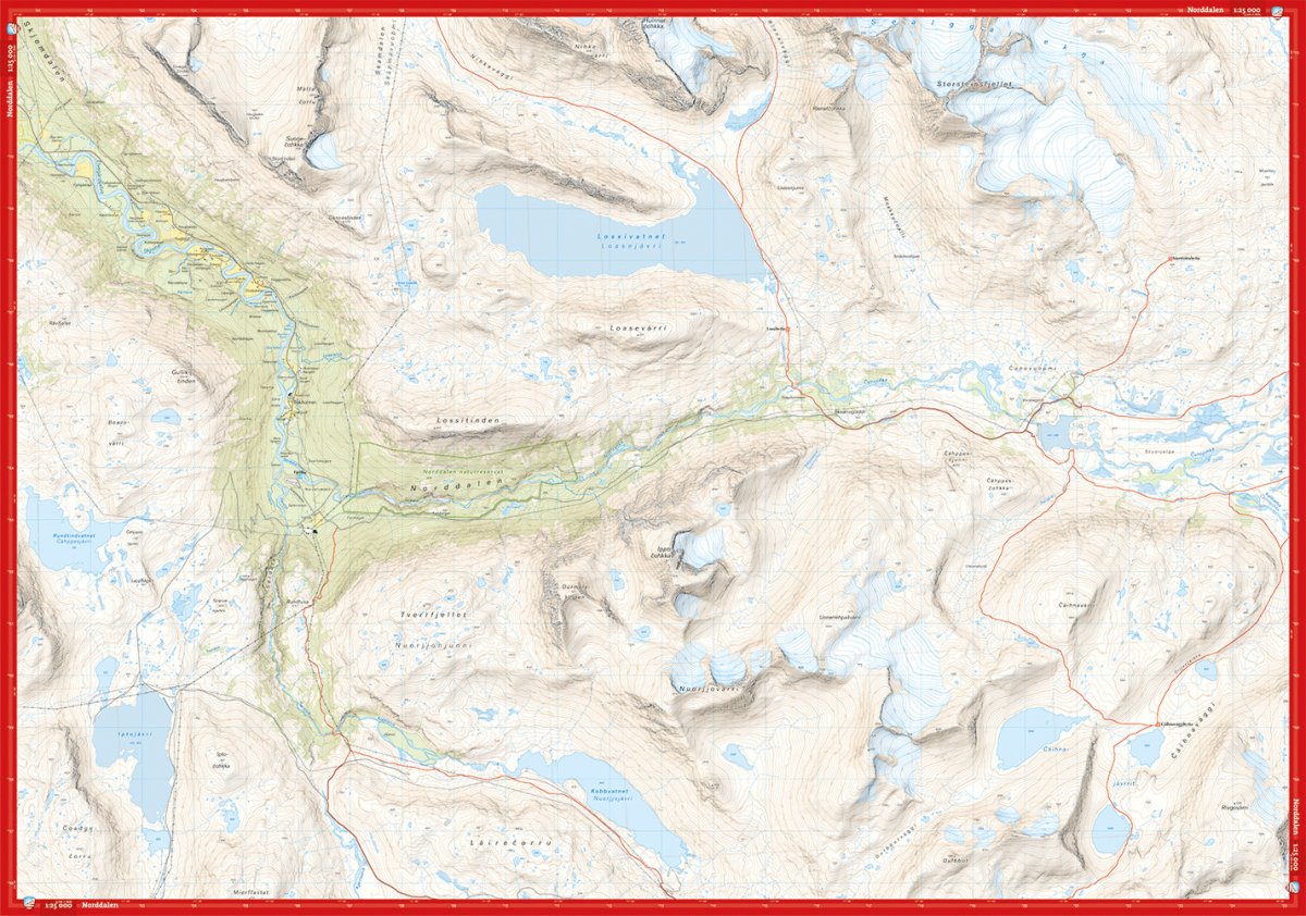 Narvik Map | Calazo High Mountain Map Narvik: Frostisen & Nuorjjovarri | Backcountry Books