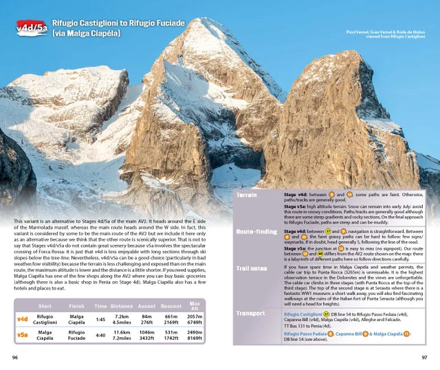 Trekking the Dolomites AV2 Guidebook Knife Edge Outdoor | Backcountry Books