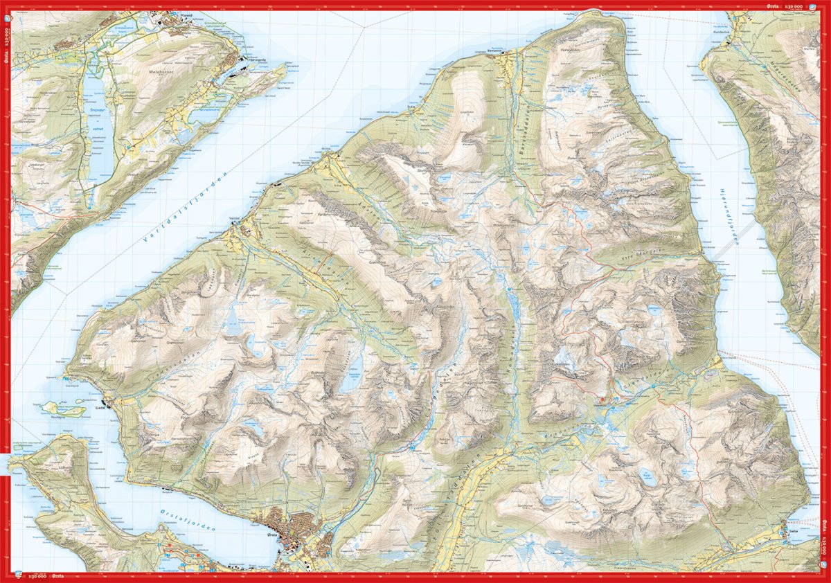 Sunnmore Alps Map Orsta and Volda | Backcountry Books