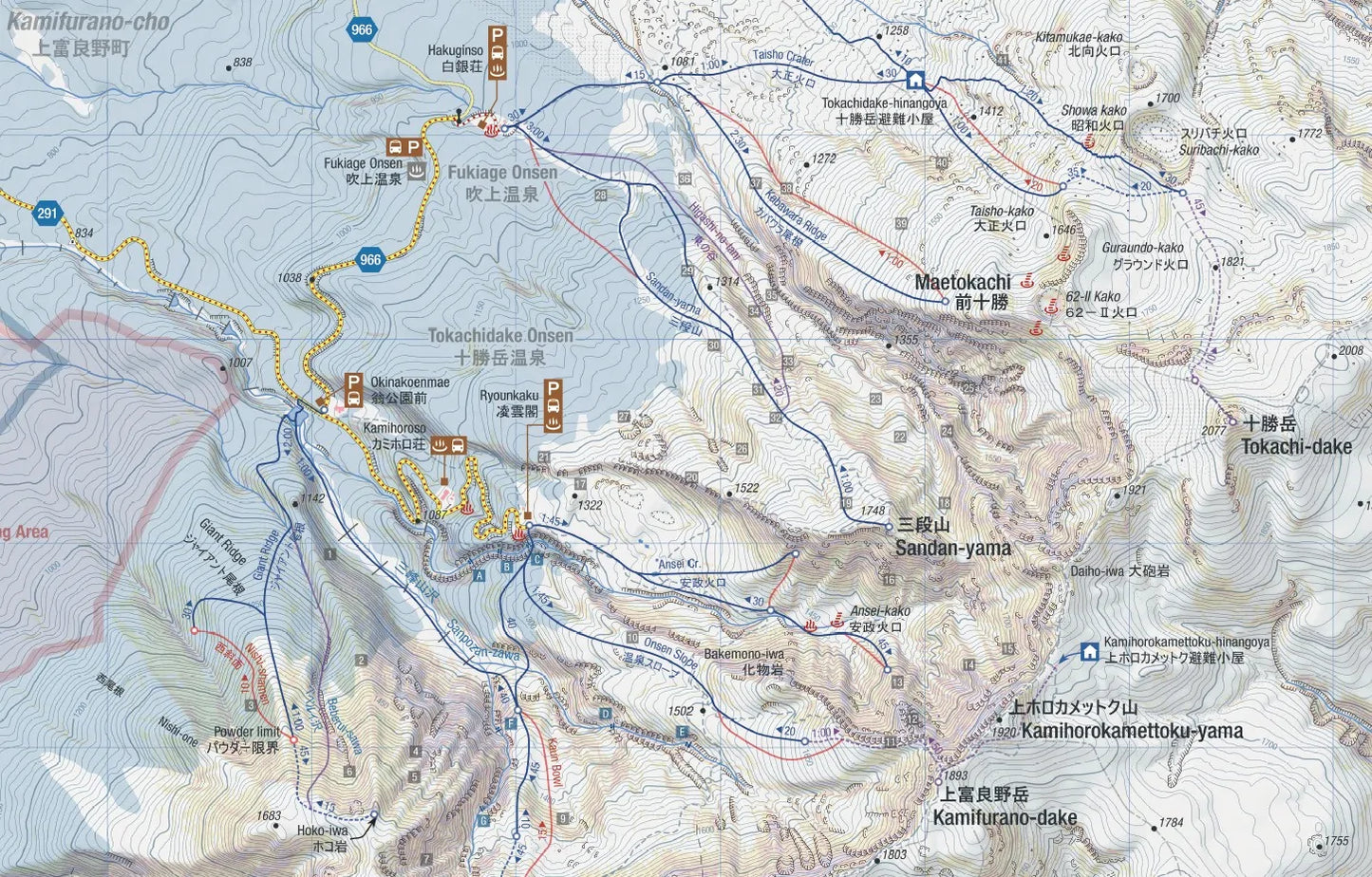 Daisetsuzan Map Hokkaido Wilds | Backcountry Books