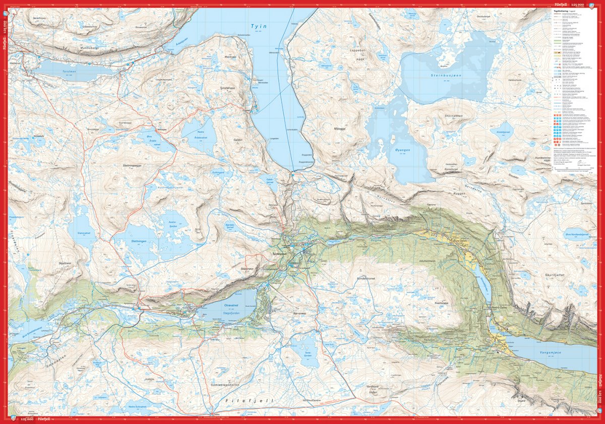 Jotunheimen Map Tyin and Filefjell Calazo| Backcountry Books