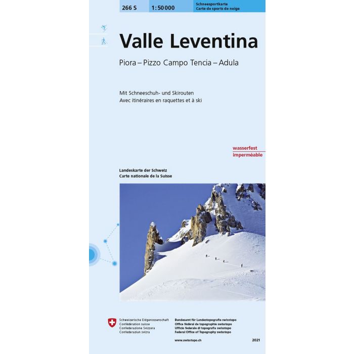 Swisstopo 266S Val Leventina Ski Touring Map | Backcountry Books