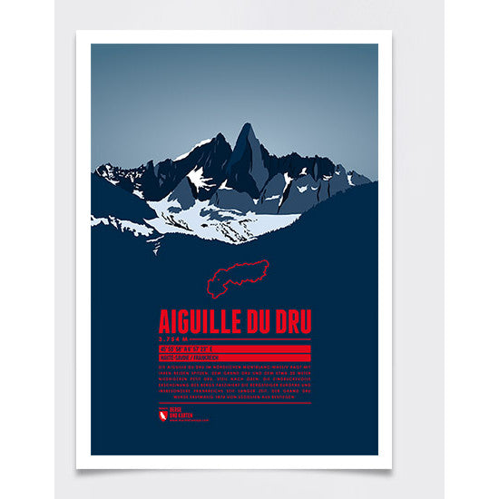 Aiguille du Dru Wall Print Marmota Maps | Backcountry Books