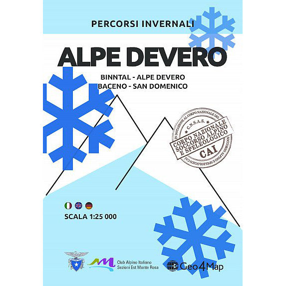 Alpe Devero Ski Touring Map Winter Map | Geo4Map | Backcountry Books