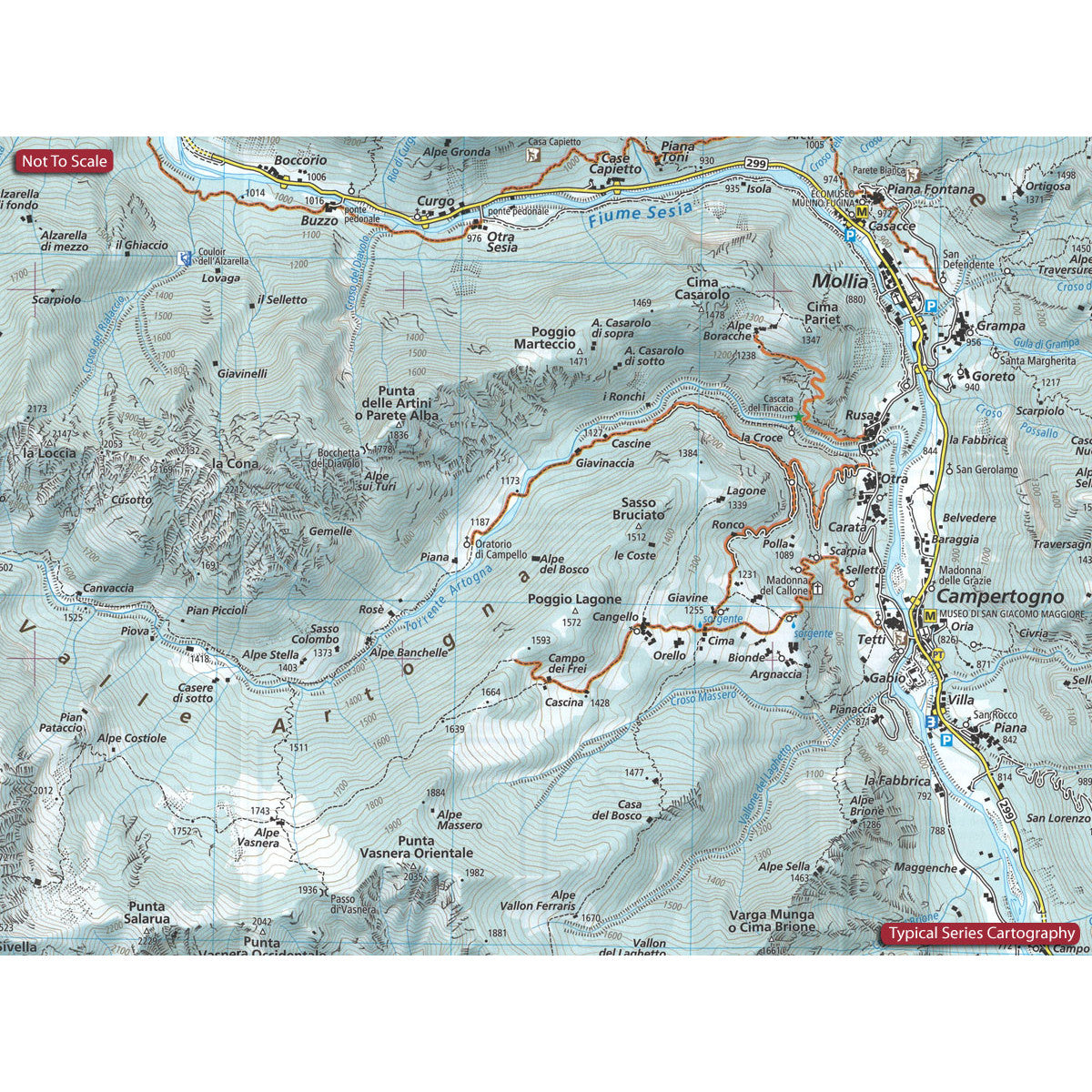 Alagna Valsesia Ski Touring Map Geo4map | Backcountry Books