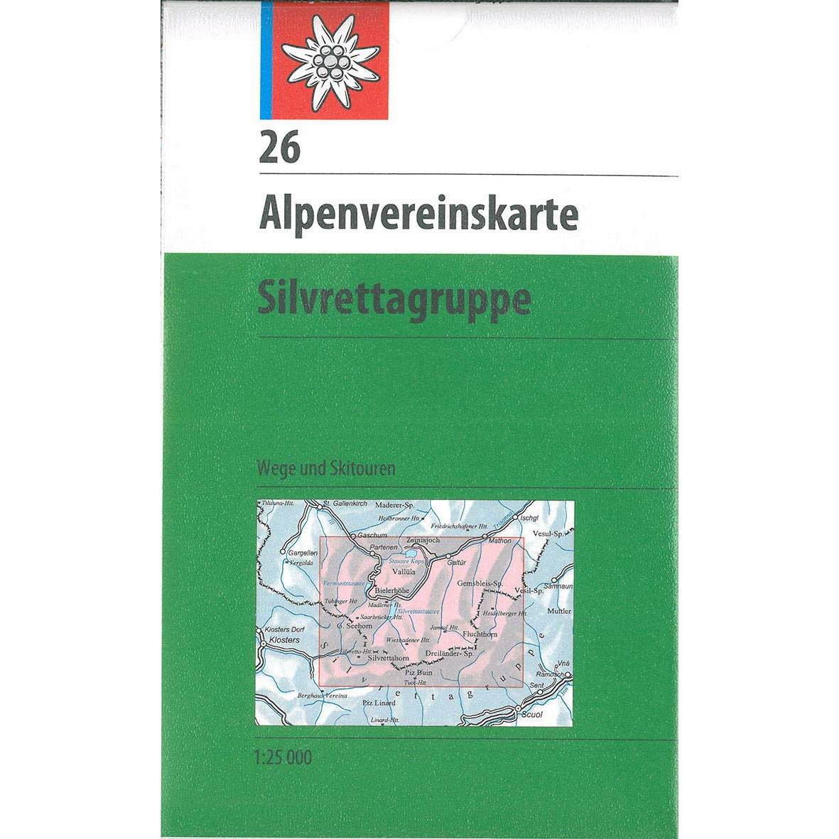 Alpenvereinskarte Silvrettagruppe Ski Touring Map | Backcountry Books