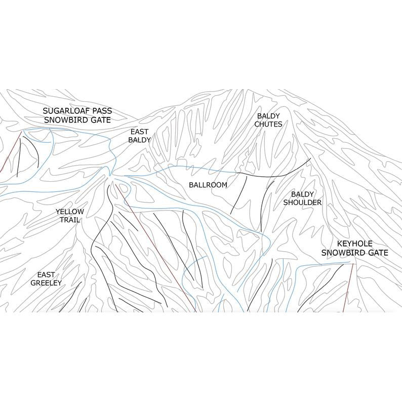 Alta Ski Piste Map Poster | Backcountry Books