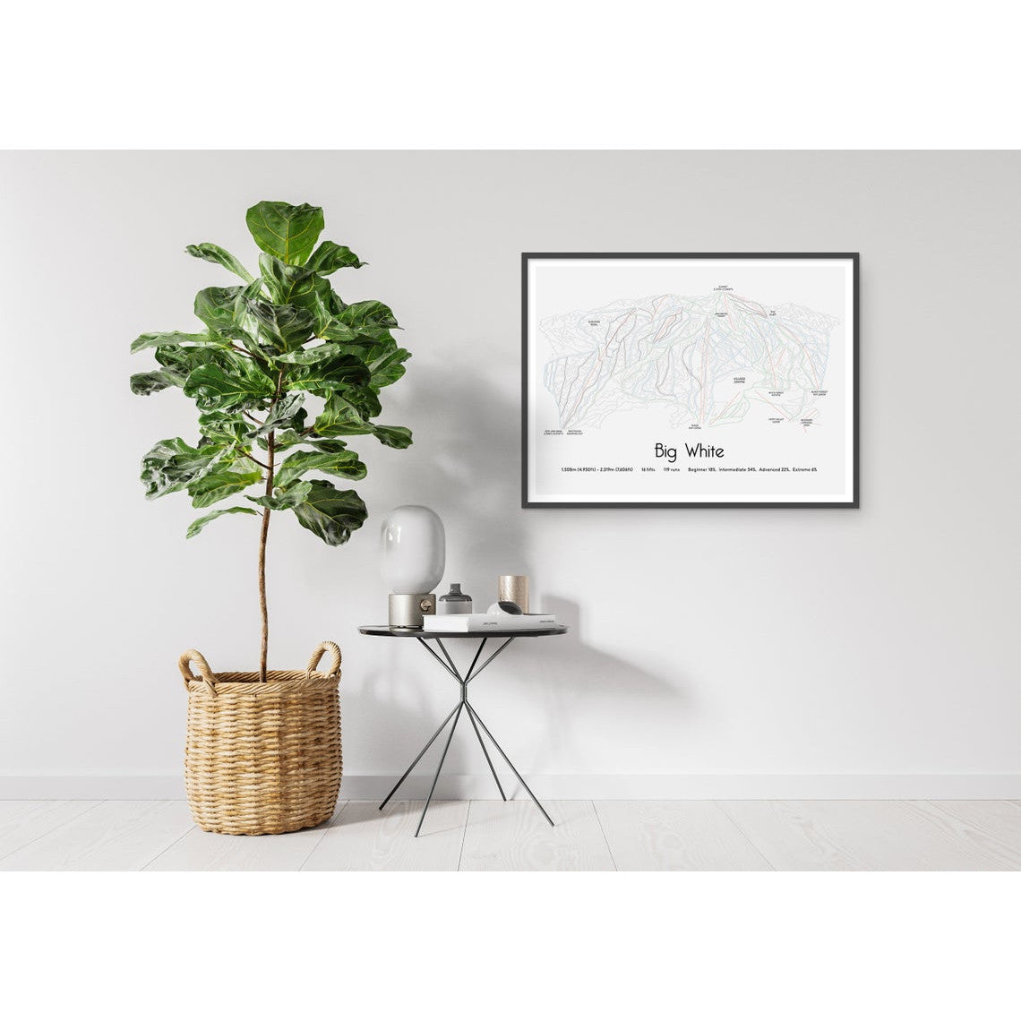 Big White Piste Map Wall Print Poster | Bluebell and Moss | Backcountry Books