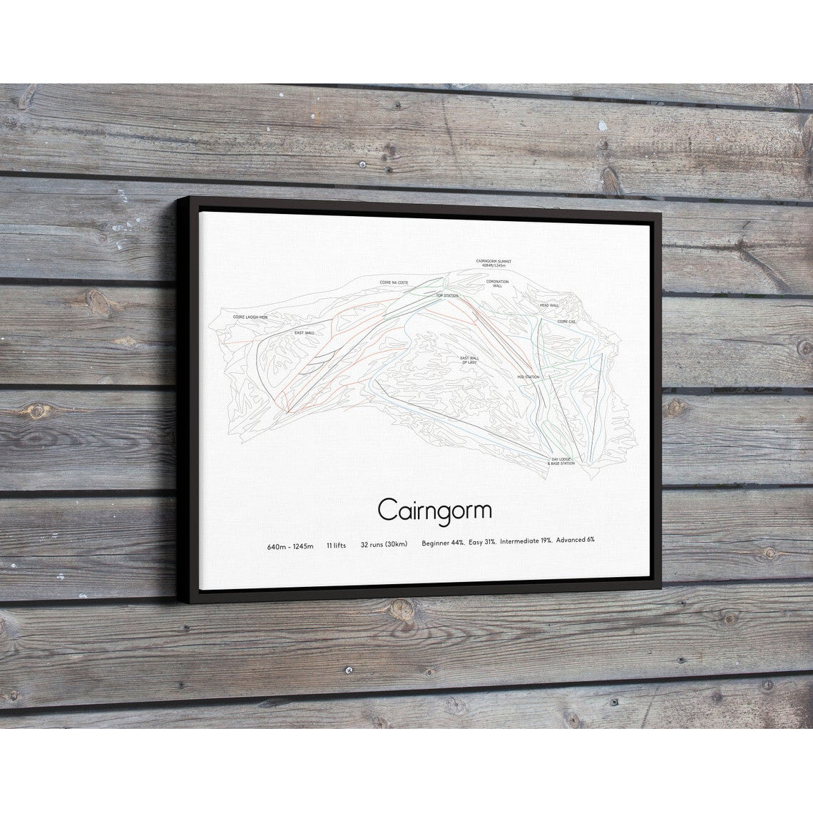 Cairngorm Piste Map Wall Print Poster | Backcountry Books | Bluebell and Moss