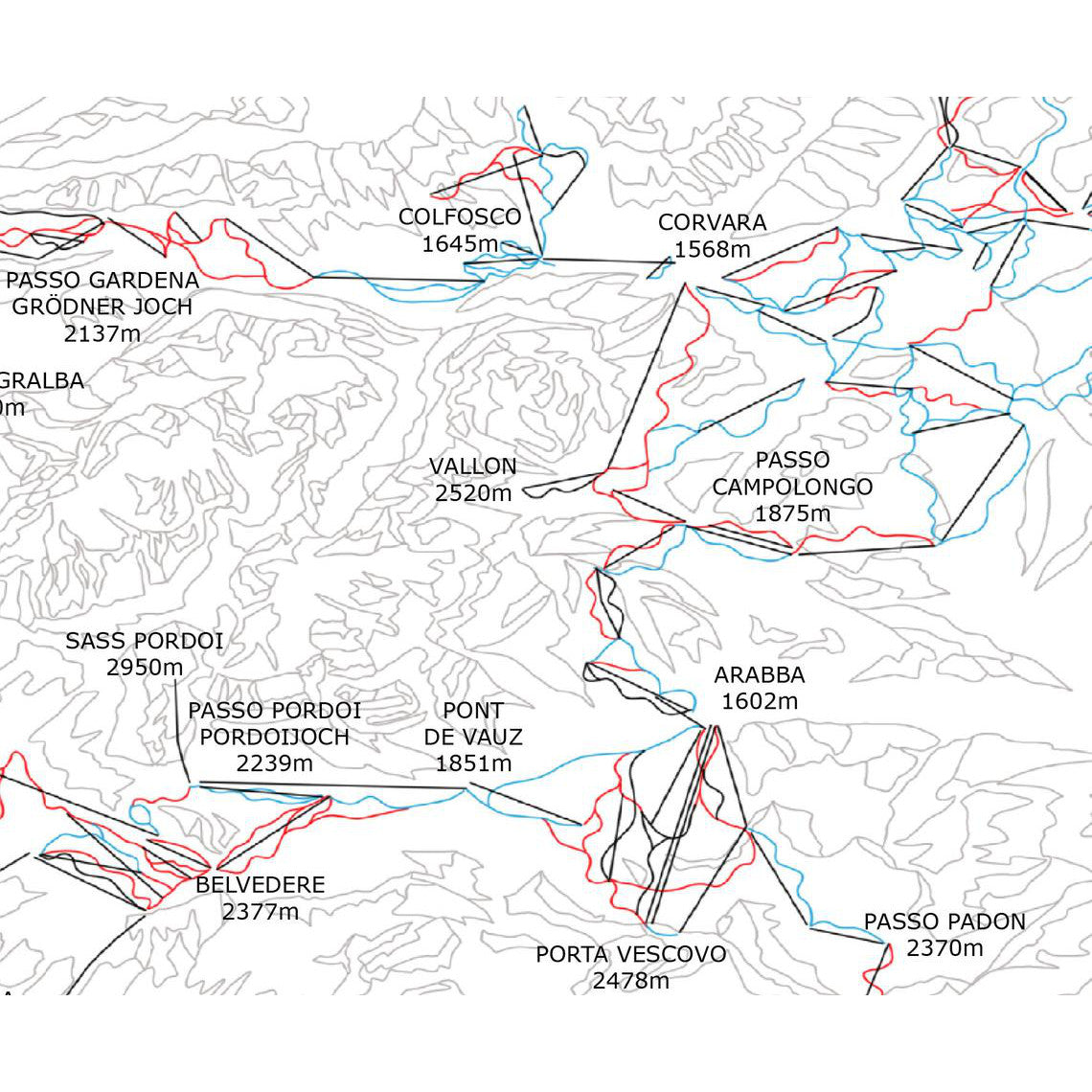 Dolomiti Superski Piste Map Wall Print Dolomites | Backcountry Books
