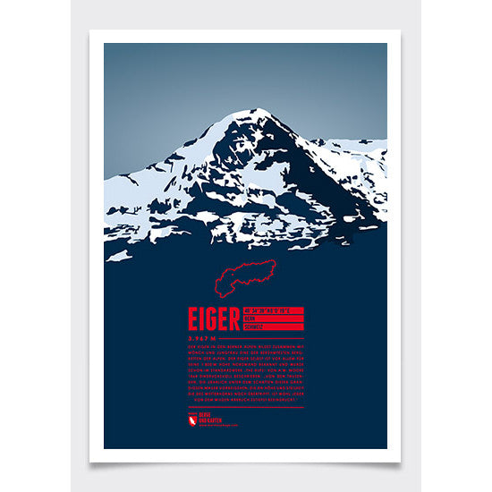 Eiger Wall Print Marmota Maps | Backcountry Books