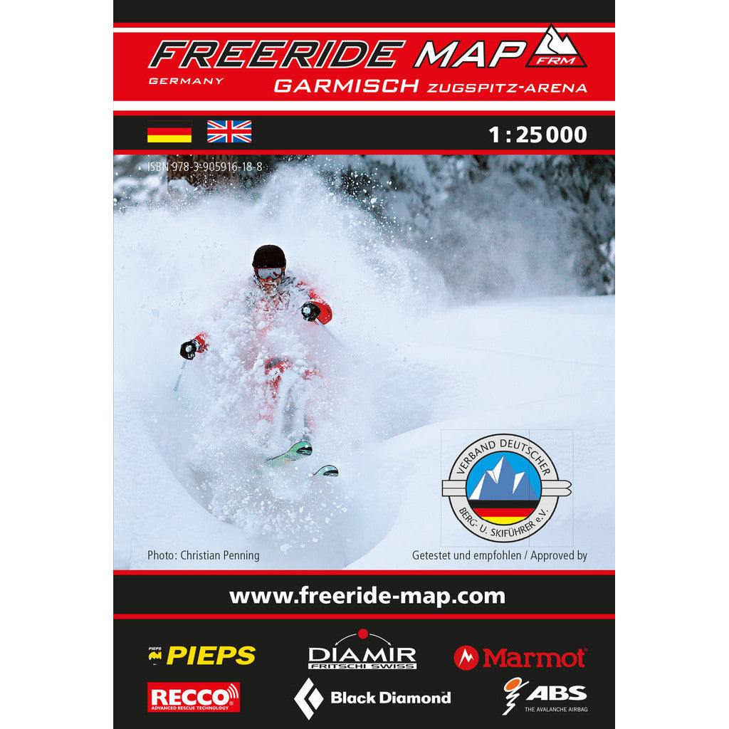 Freeride Map Garmisch Zugspitz Arena | Backcountry Books