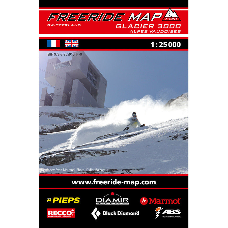 Freeride Map Glacier 3000 Alpes Vaudoises | Backcountry Books