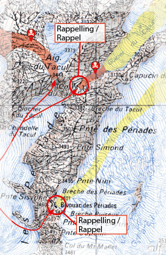 Freeride Map Chamonix Sud