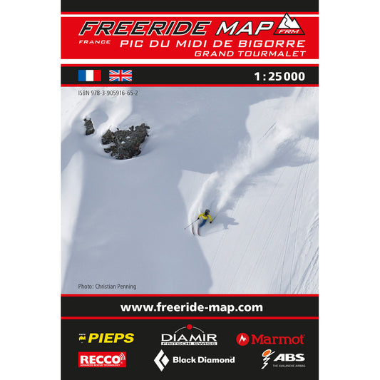 Freeride Map Pic du Midi / Grand Tourmalet | Backcountry Books