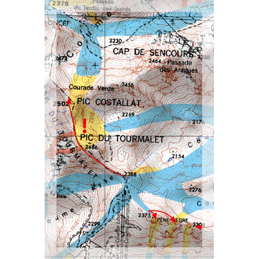 Freeride Map Pic du Midi / Grand Tourmalet | Backcountry Books