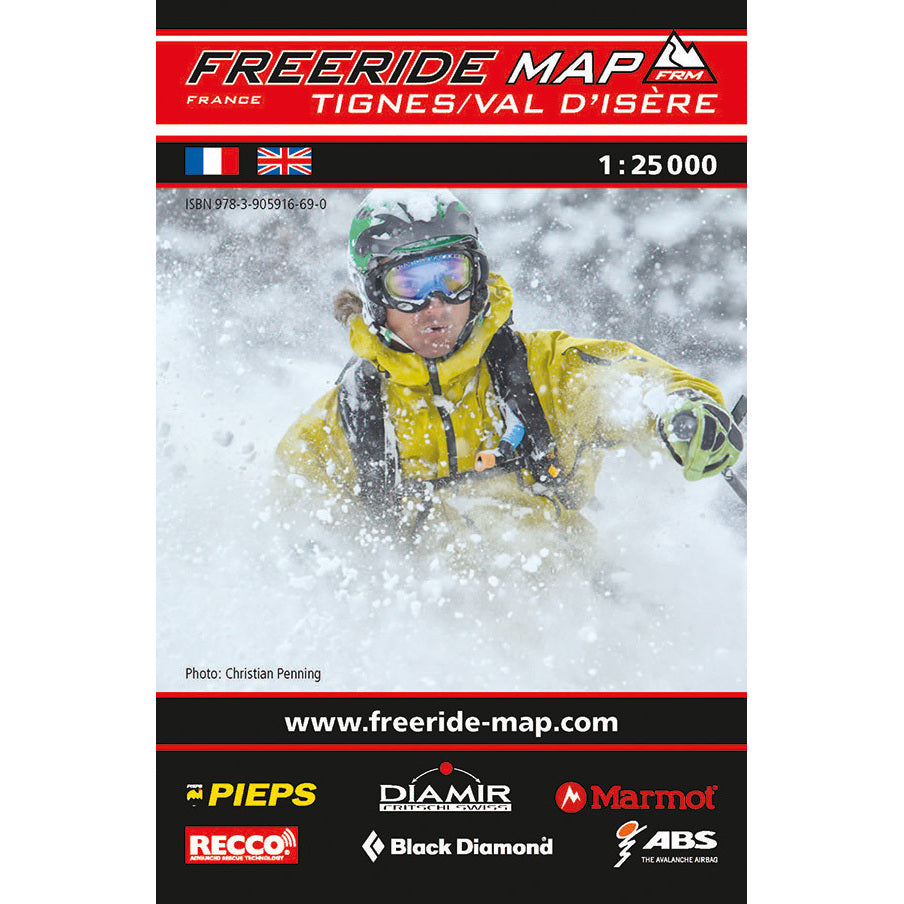 Freeride Map Tignes / Val d'Isere | Backcountry Books