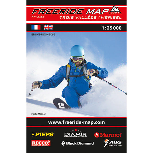 Freeride Map Meribel Trois Vallees