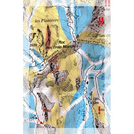 Freeride Map Meribel Trois Vallees