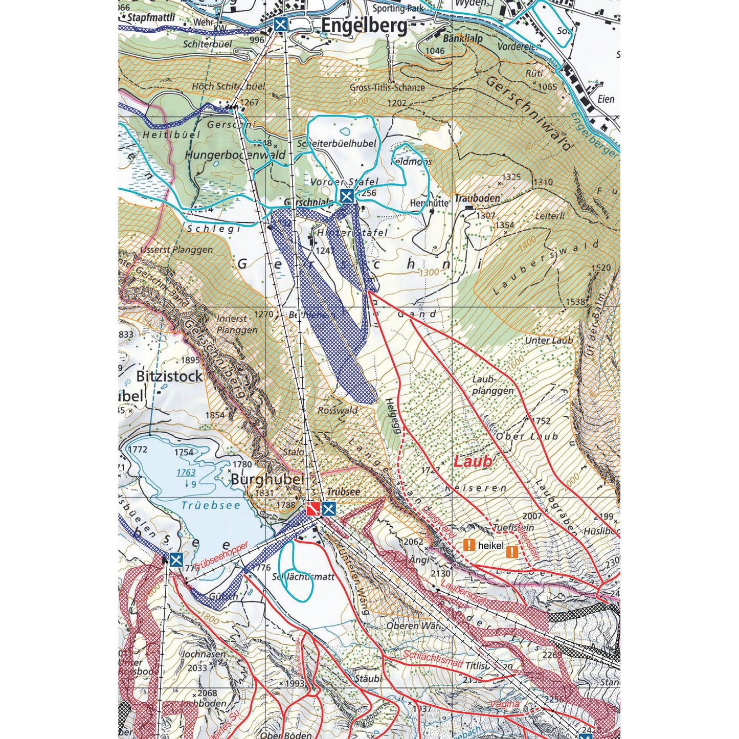 Freeride and Ski Touring Map Engelberg | Backcountry Books