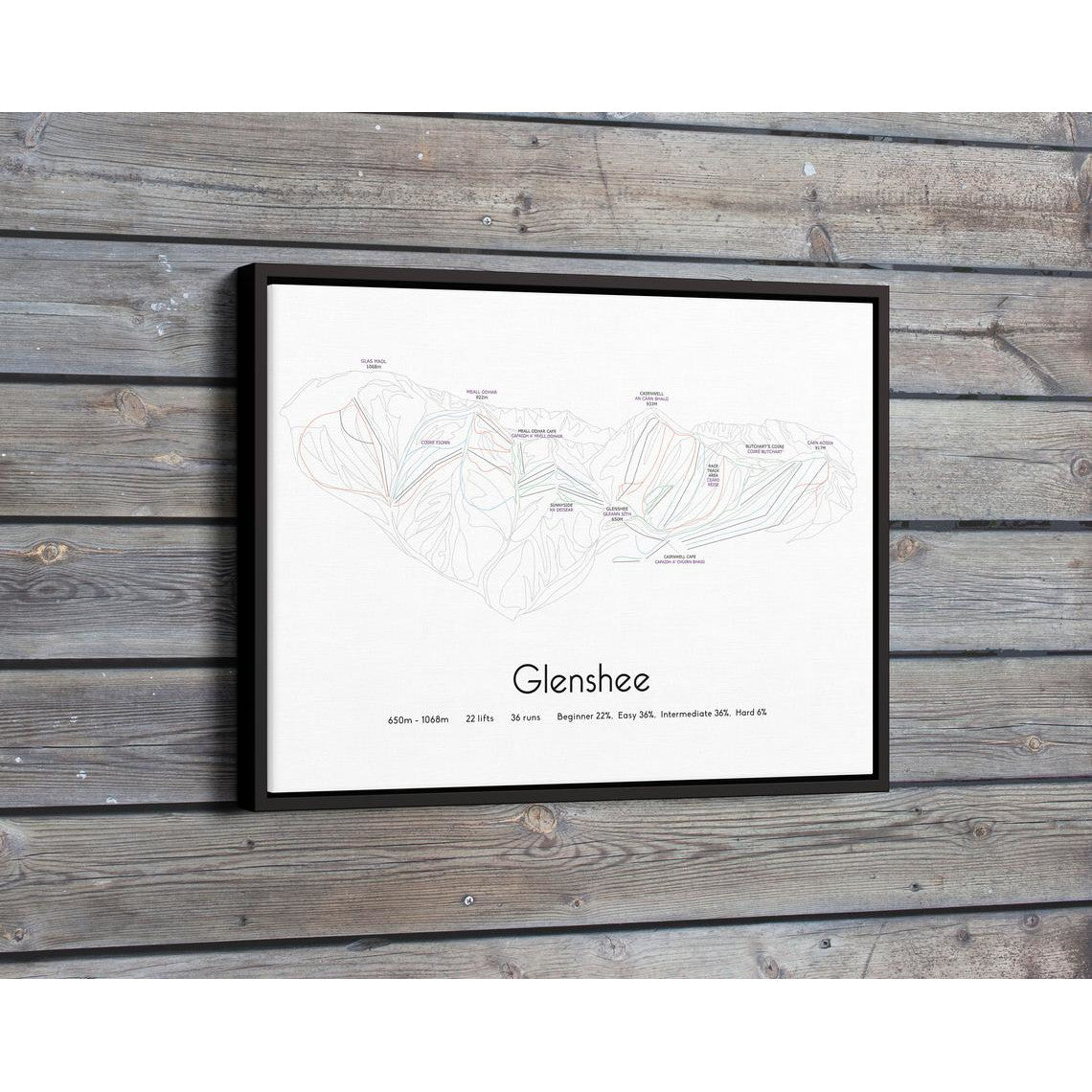 Glenshee Piste Map Wall Print Poster | Backcountry Books | Bluebell and Moss