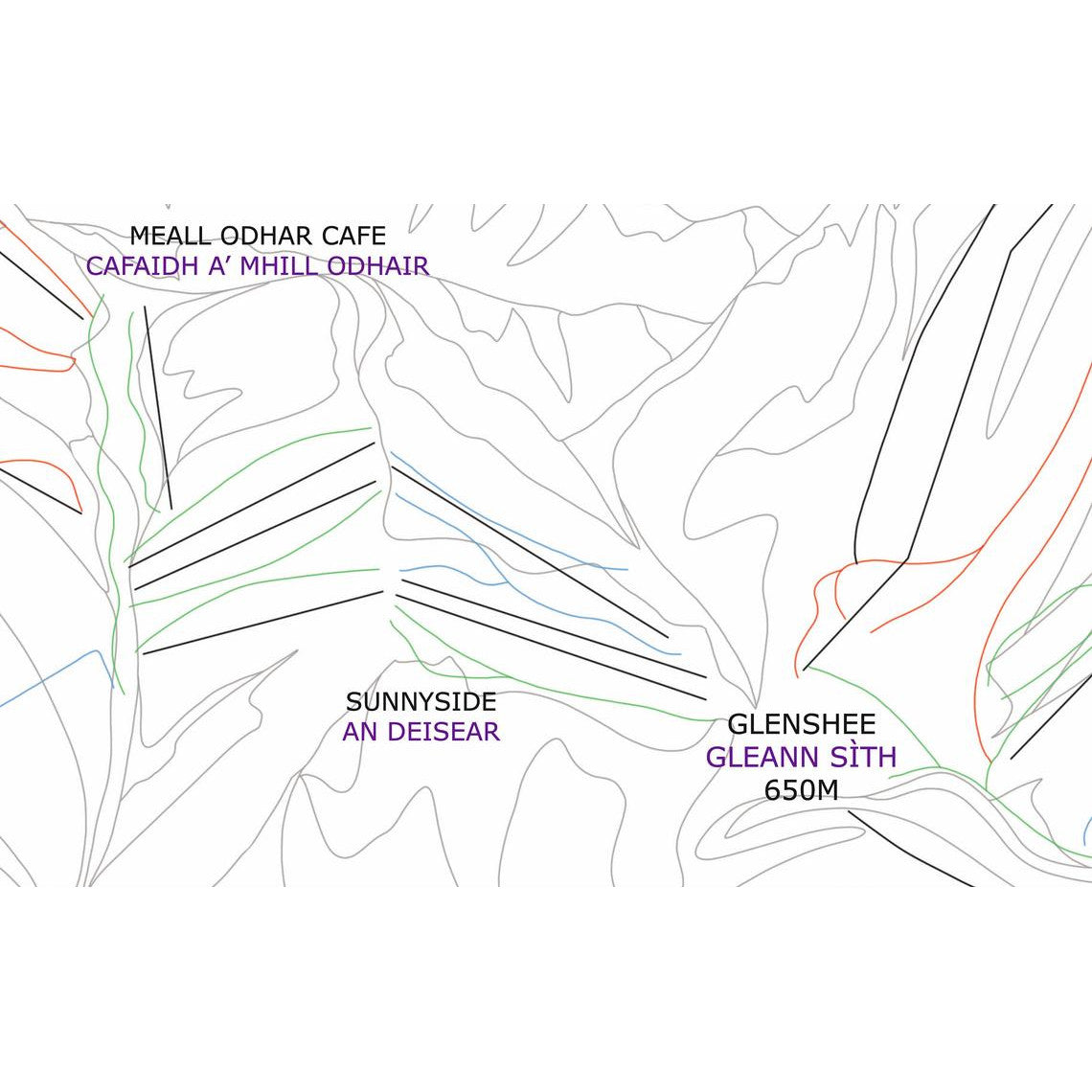 Glenshee Piste Map Wall Print Poster | Backcountry Books | Bluebell and Moss