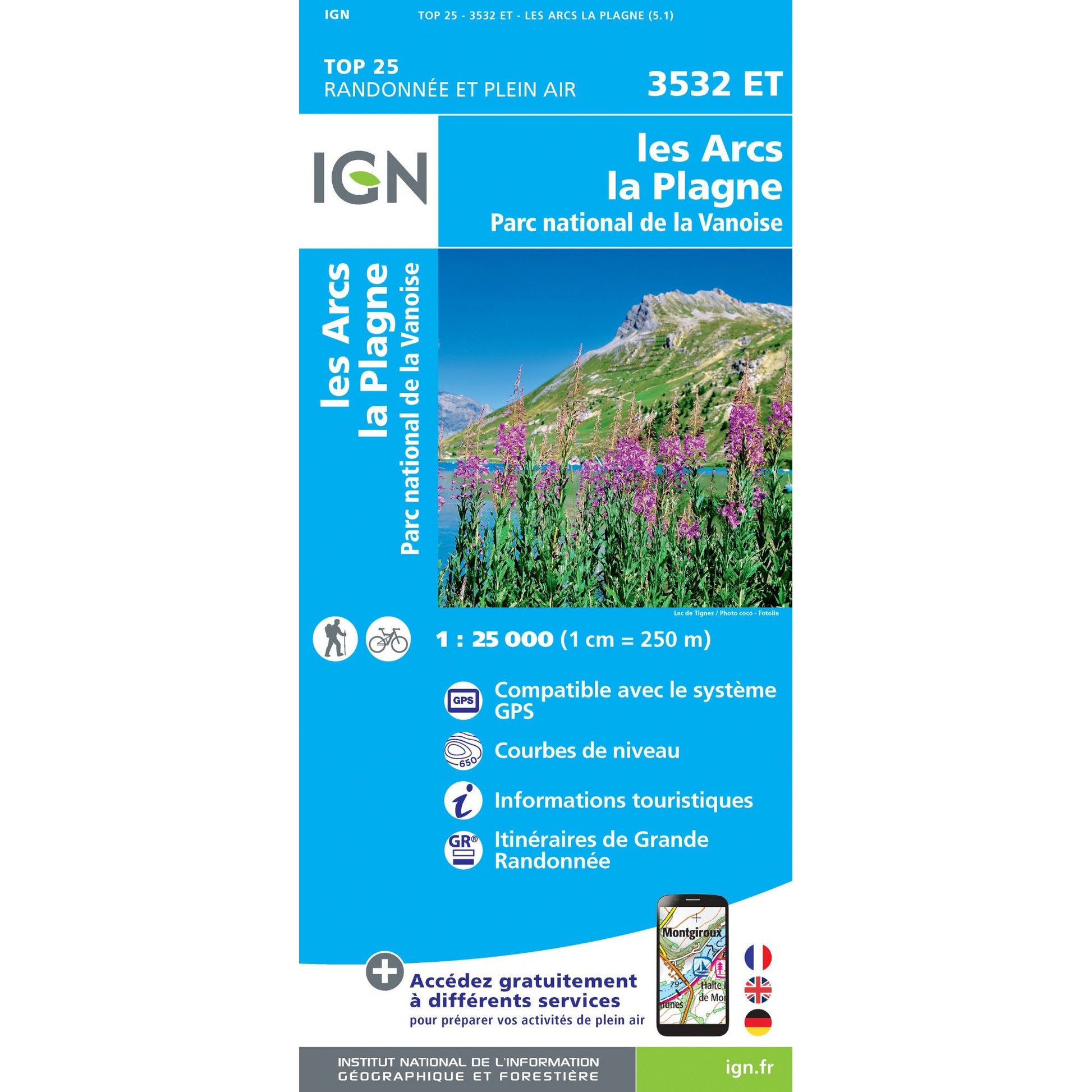 IGN 3532ET LES ARCS LA PLAGNE | Backcountry Books