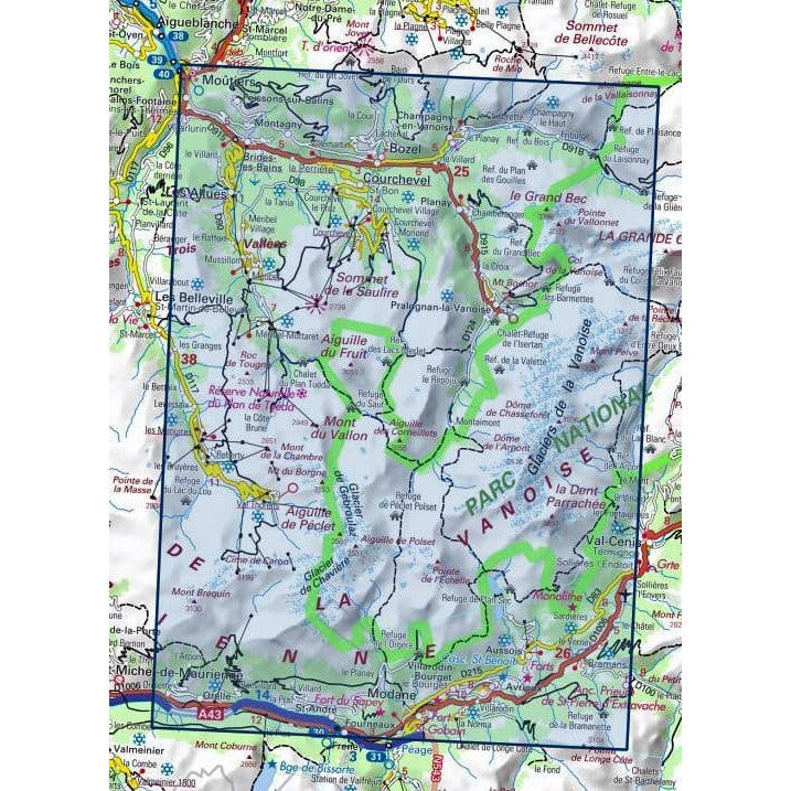 IGN 3534 OT Trois Vallees Map | Backcountry Books