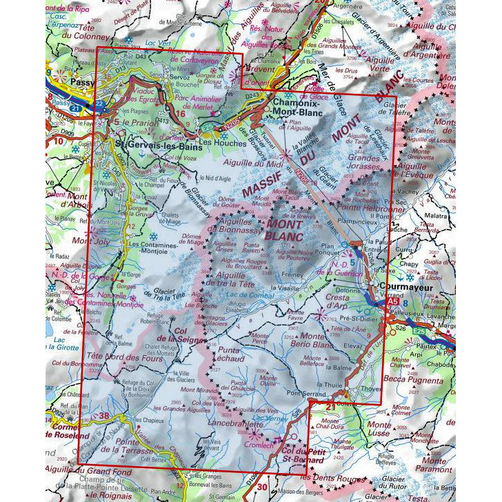 Chamonix Map IGN St Gervais 3531 ET | Backcountry Books