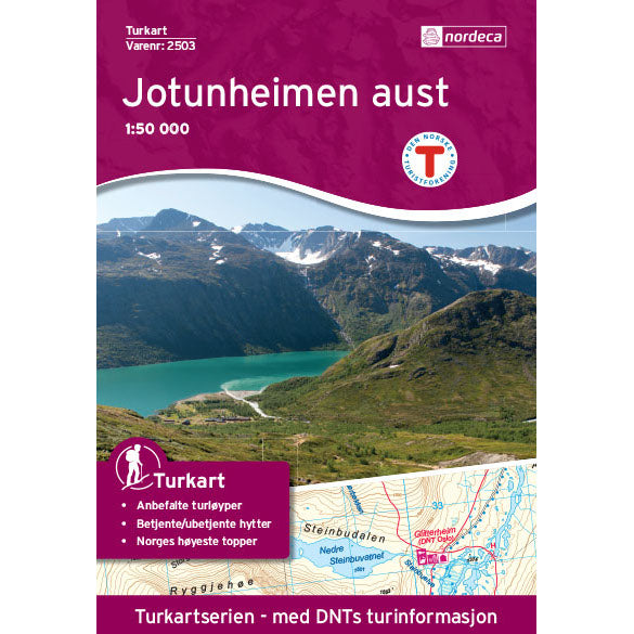 Jotunheimen Map Nordeca Turkart Jotunheimen Aust | Backcountry Books