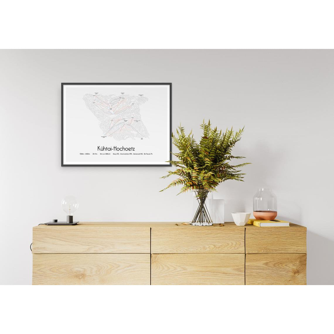 Kuhtai Ski Piste Map Wall Print Poster | Bluebell and Moss | Backcountry Books