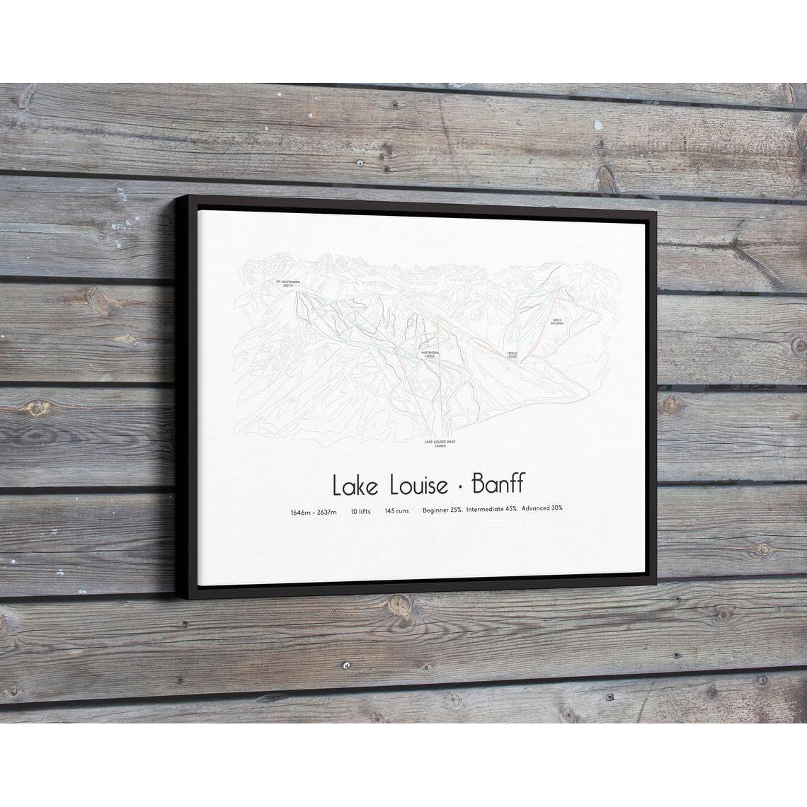 Lake Lousie Banff Piste Map Wall Print Poster | Backcountry Books