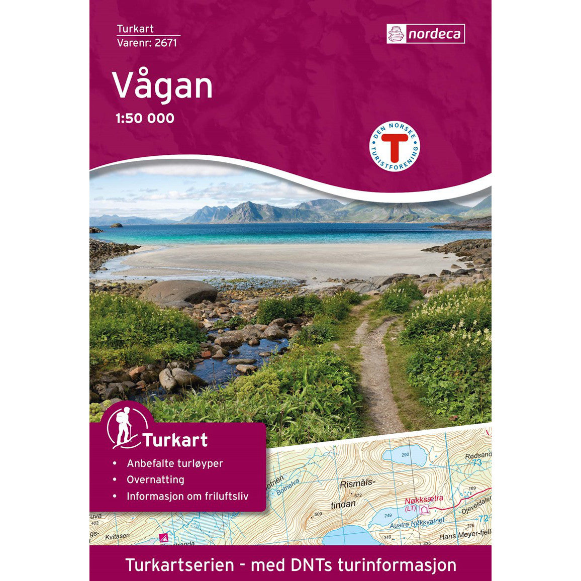 Lofoten Map | Nordeca Turkart Vågan | Backcountry Books
