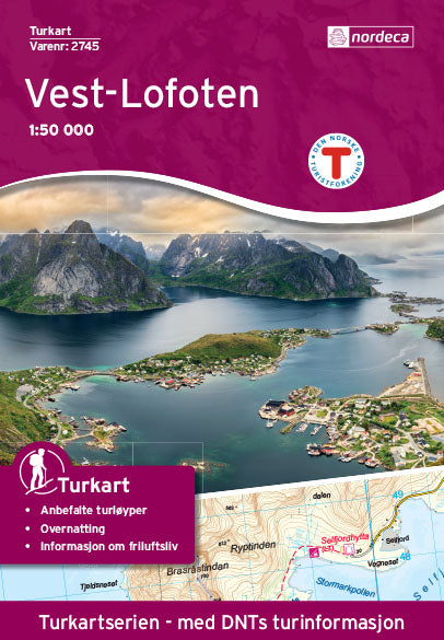 Lofoten Map | Nordeca Turkart Vest-Lofoten 1:50 000 | Backcountry Books