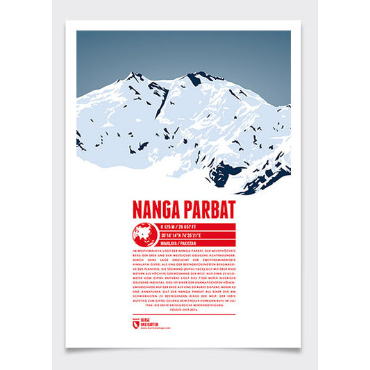 Nanga Parbat Wall Print Marmota Maps | Backcountry Books