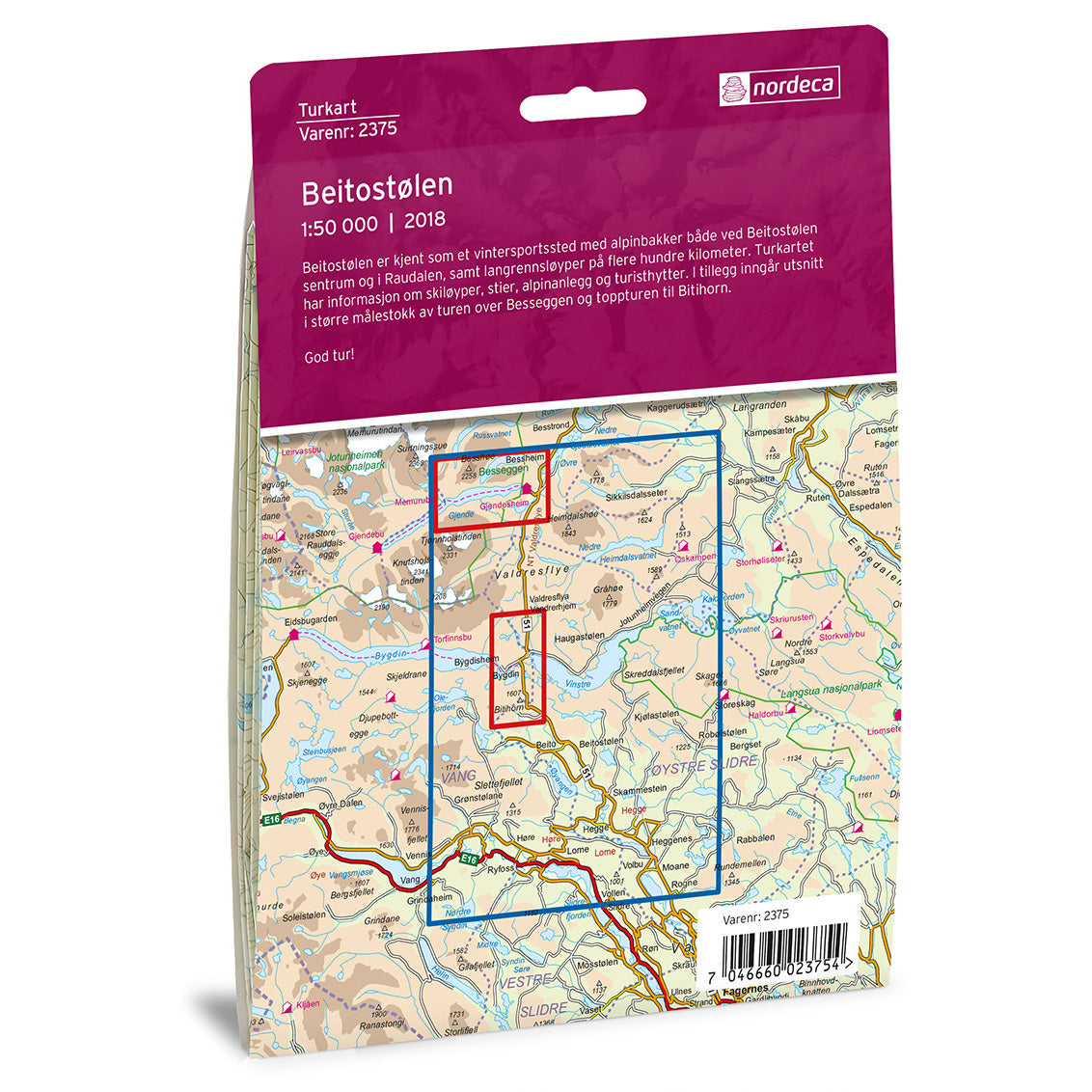 Beitostølen Map | Nordeca Turkart Beitostølen | Backcountry Books