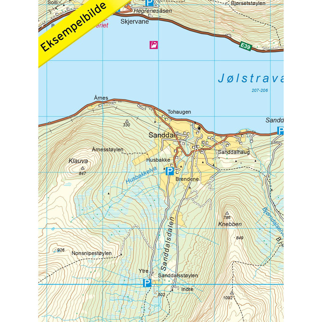 Nordeca Turkart Jølster Map Jolster Map | Backcountry Books