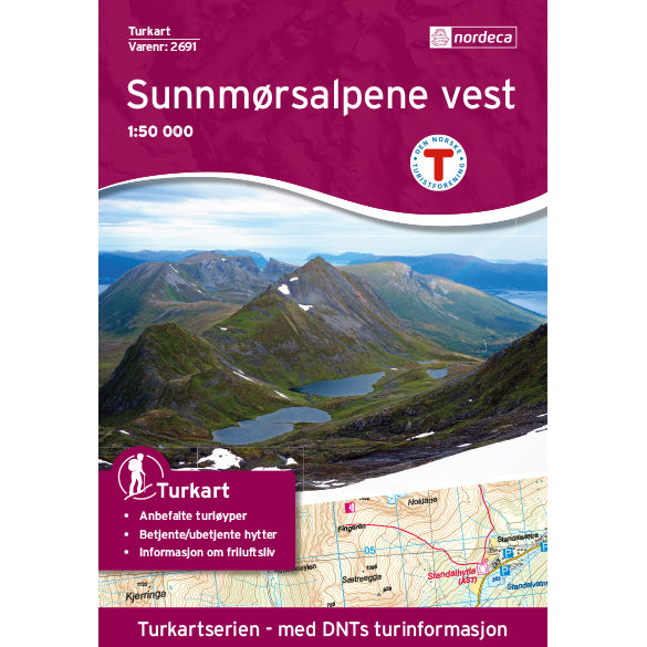 Sunnmøre Alps Map | Nordeca Turkart Sunnmørsalpene Vest – Backcountry Books