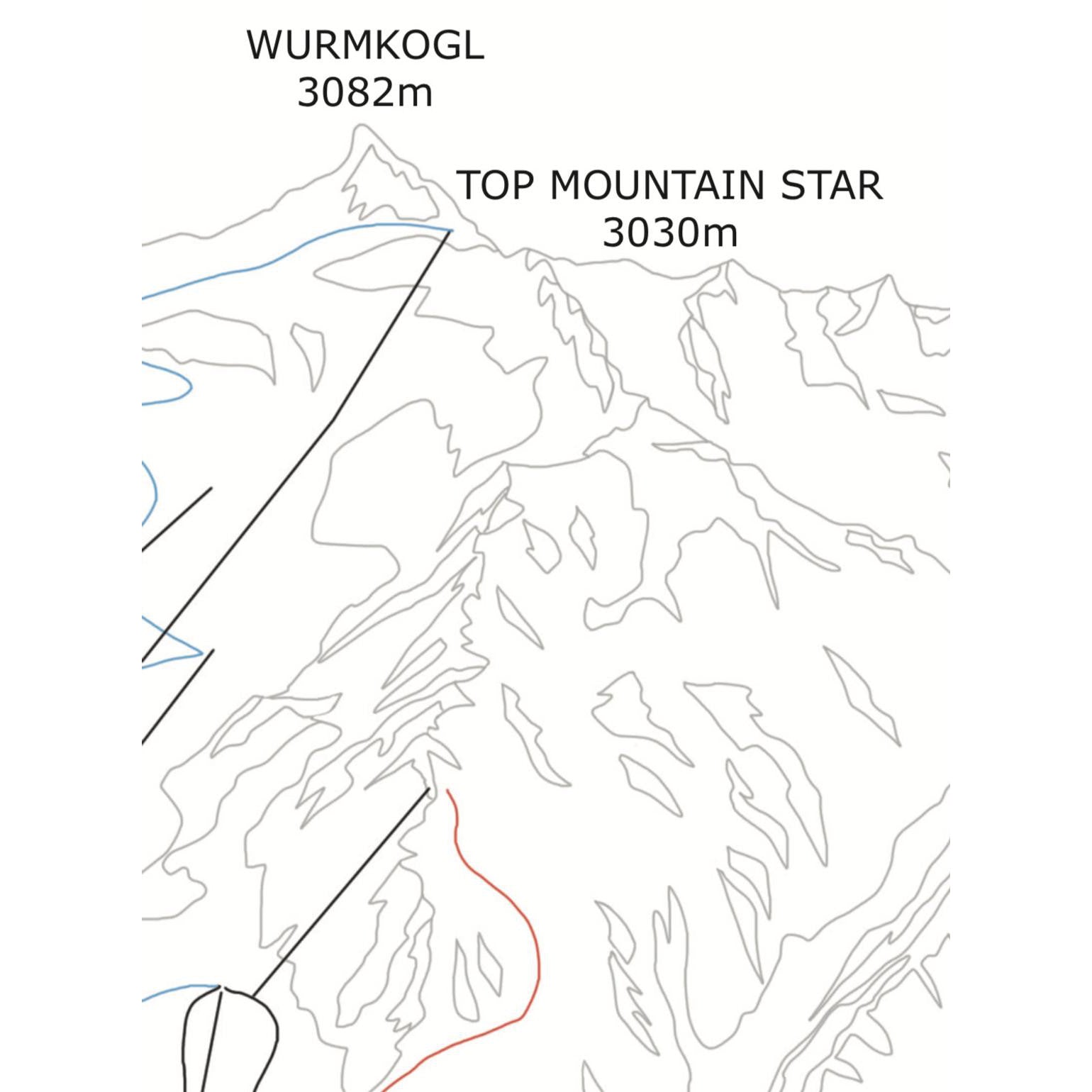 Obergurgl Piste Map Wall Print Poster | Backcountry Books