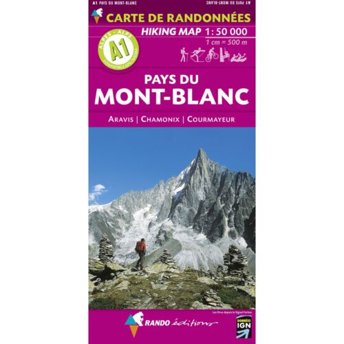 Pays du Mont Blanc Hiking Map | Chamonix, Aravis, Courmayeur ...