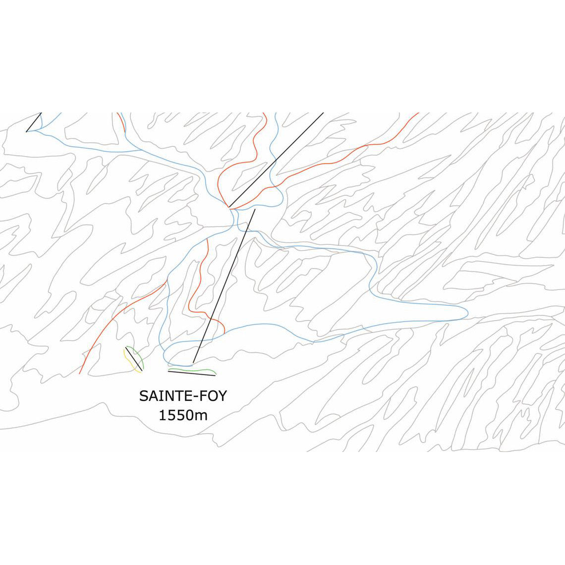 Sainte-Foy Ski Piste Map Wall Print Poster | Backcountry Books