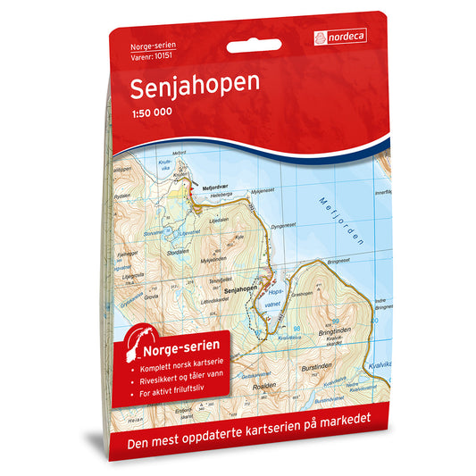 Senja Map Nordeca Senjahopen | Backcountry Books
