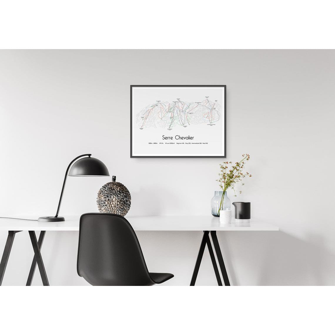 Serre Chevalier Piste Map Wall Print Poster | Backcountry Books